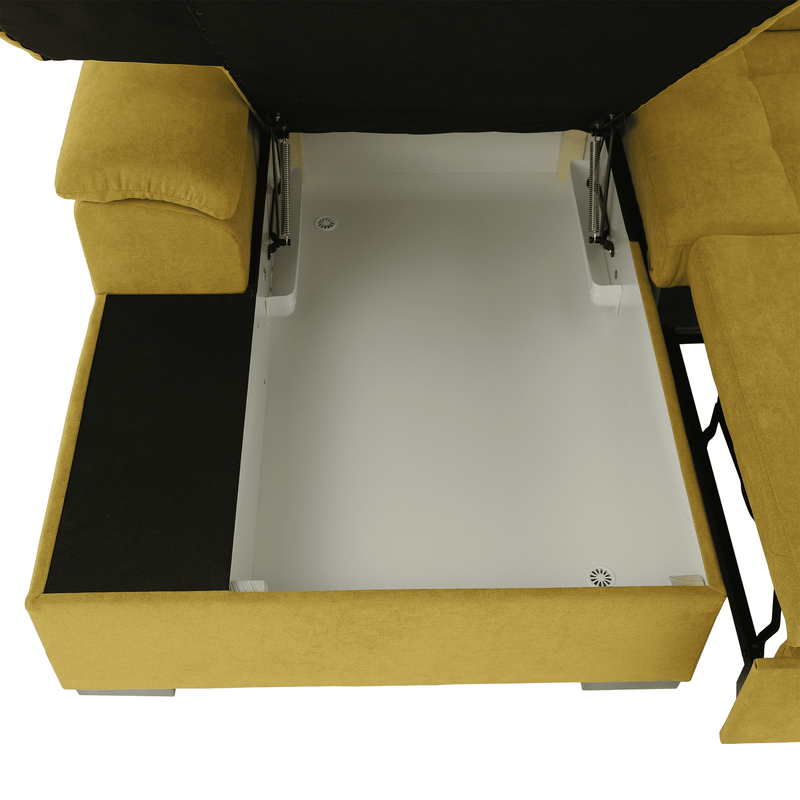 Casa si Gradina - Mobilier - Canapele si coltare - Coltare - Coltar, mustar tesatura, de stanga, EVANGELIN - Infinity.ro