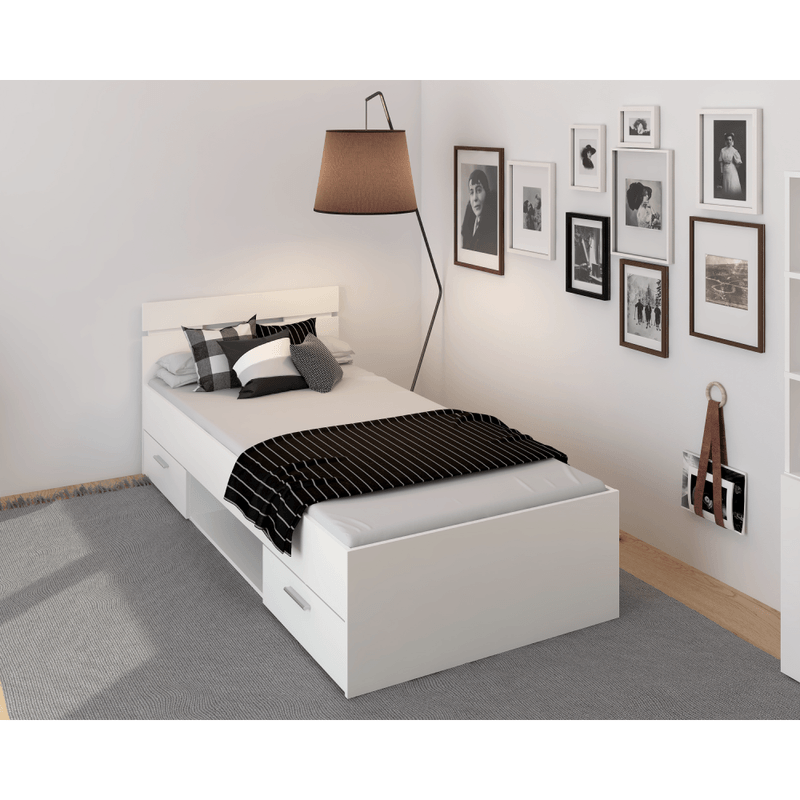 Casa si Gradina - Mobilier - Paturi si accesorii - Paturi - Pat, 90x200, alb, MICHIGAN NEW - Infinity.ro