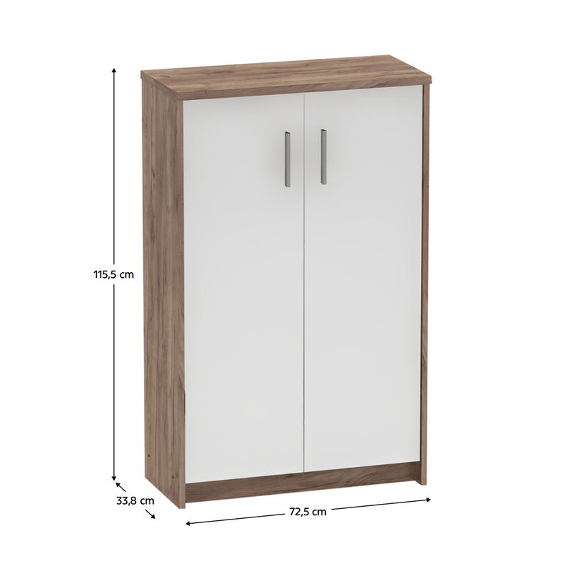 Casa si Gradina - Mobilier - Dulapuri si sifoniere - Dulapuri - Dulap de birou, kraft dunkel/alb, JOHAN 2 NEW 13 - Infinity.ro