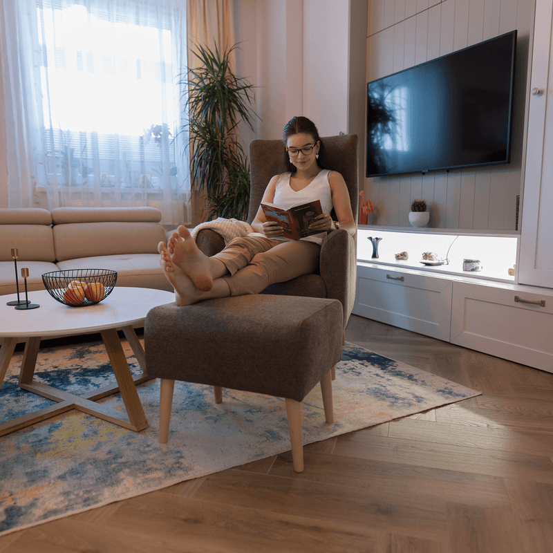 Casa si Gradina - Mobilier - Scaune si fotolii - Tabureti - Taburet, maro/ fag, SAMY - Infinity.ro