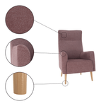 Casa si Gradina - Mobilier - Scaune si fotolii - Fotolii - Fotoliu cu urechi, roz antic/ fag, SAMY - Infinity.ro