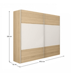 Casa si Gradina - Mobilier - Dulapuri si sifoniere - Dulapuri - Dulap cu usi glisante, stejar sonoma/alb, GABRIELA NEW - Infinity.ro