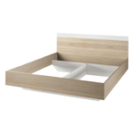 Casa si Gradina - Mobilier - Seturi de mobilier - Seturi dormitor - Set dormitor (pat 180x200 cm), stejar sonoma/ alb, GABRIELA NEW - Infinity.ro