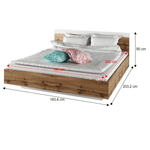 Casa si Gradina - Mobilier - Seturi de mobilier - Seturi dormitor - Set dormitor (pat 180x200 cm), stejar wotan/ alb, GABRIELA NEW - Infinity.ro