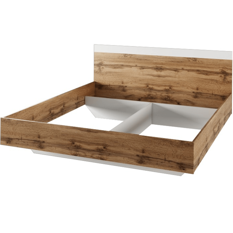 Casa si Gradina - Mobilier - Seturi de mobilier - Seturi dormitor - Set dormitor (pat 160x200 cm), stejar wotan/alb, GABRIELA NEW - Infinity.ro
