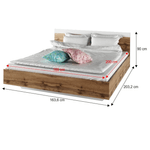 Casa si Gradina - Mobilier - Seturi de mobilier - Seturi dormitor - Set dormitor (pat 160x200 cm), stejar wotan/alb, GABRIELA NEW - Infinity.ro