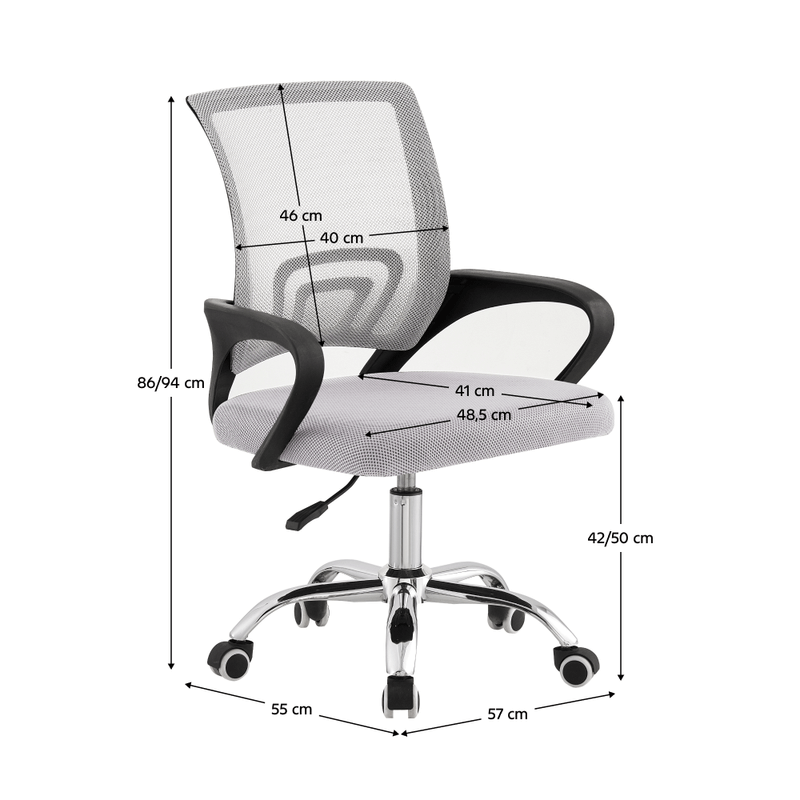 Casa si Gradina - Mobilier - Scaune si fotolii - Scaune - Scaun de birou, gri/ negru, DEX 4 NEW - Infinity.ro