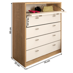 Casa si Gradina - Mobilier - Dulapuri si sifoniere - Dulapuri pantofi - Pantofar 5 compartimente, stejar sonoma/alb, VIVAT NEW TYP 4 - Infinity.ro