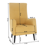 Casa si Gradina - Mobilier - Scaune si fotolii - Fotolii - Fotoliu cu urechi, galben/ negru, SAMY - Infinity.ro