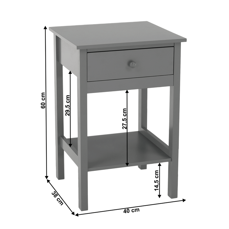 Casa si Gradina - Mobilier - Comode si corpuri - Noptiere - Noptiera, gri, MALISE - Infinity.ro