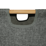 Casa si Gradina - Mobilier - Biblioteci si rafturi - Rafturi - Raft, lacuit bambus/ tesatura gri, KELANA - Infinity.ro