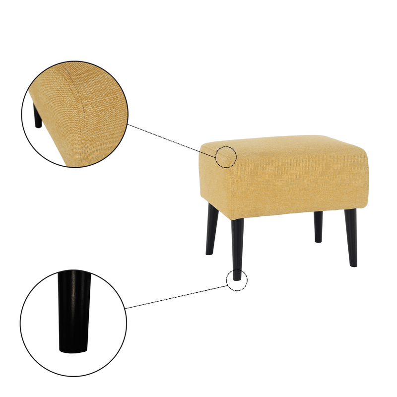 Casa si Gradina - Mobilier - Scaune si fotolii - Tabureti - Taburet, galben/ negru, SAMY - Infinity.ro