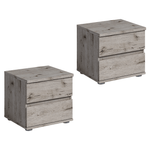 Casa si Gradina - Mobilier - Comode si corpuri - Noptiere - Noptiera, 2 buc., stejar welington, TOGOS - Infinity.ro