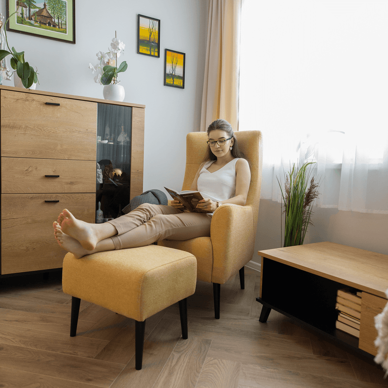 Casa si Gradina - Mobilier - Scaune si fotolii - Tabureti - Taburet, galben/ negru, SAMY - Infinity.ro