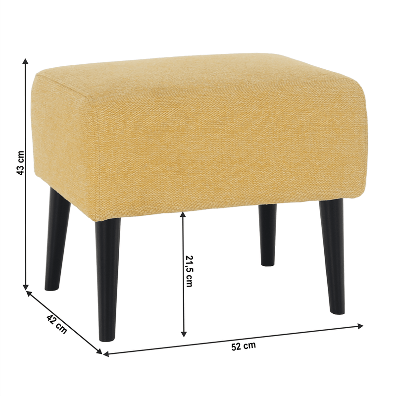 Casa si Gradina - Mobilier - Scaune si fotolii - Tabureti - Taburet, galben/ negru, SAMY - Infinity.ro