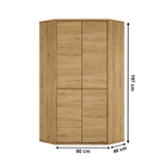 Casa si Gradina - Mobilier - Dulapuri si sifoniere - Dulapuri - Dulap de colt, stejar shetland, SHELDON TIP 21 - Infinity.ro