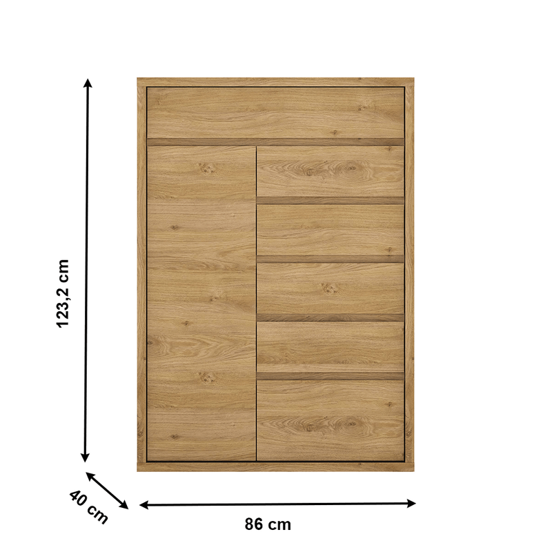 Casa si Gradina - Mobilier - Comode si corpuri - Comode - Comoda, stejar shetland, SHELDON TIP 32 - Infinity.ro