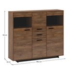 Casa si Gradina - Mobilier - Comode si corpuri - Comode - Comoda, stejar bolzano / negru, DELIS K - Infinity.ro