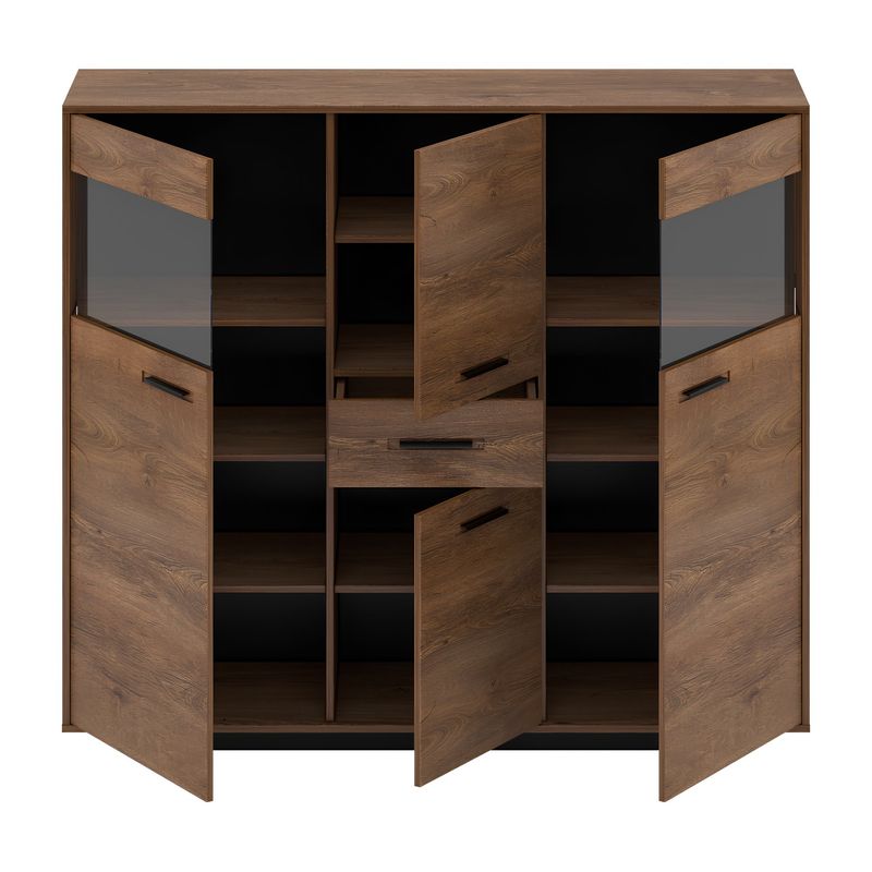 Casa si Gradina - Mobilier - Comode si corpuri - Comode - Comoda, stejar bolzano / negru, DELIS K - Infinity.ro