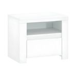 Casa si Gradina - Mobilier - Comode si corpuri - Noptiere - Noptiera 1S, alb lucios, LINDY - Infinity.ro