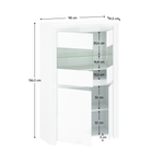 Casa si Gradina - Mobilier - Dulapuri si sifoniere - Dulapuri - Vitrina 2D2W, alb lucios, LINDY - Infinity.ro