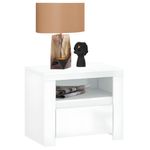 Casa si Gradina - Mobilier - Comode si corpuri - Noptiere - Noptiera 1S, alb lucios, LINDY - Infinity.ro