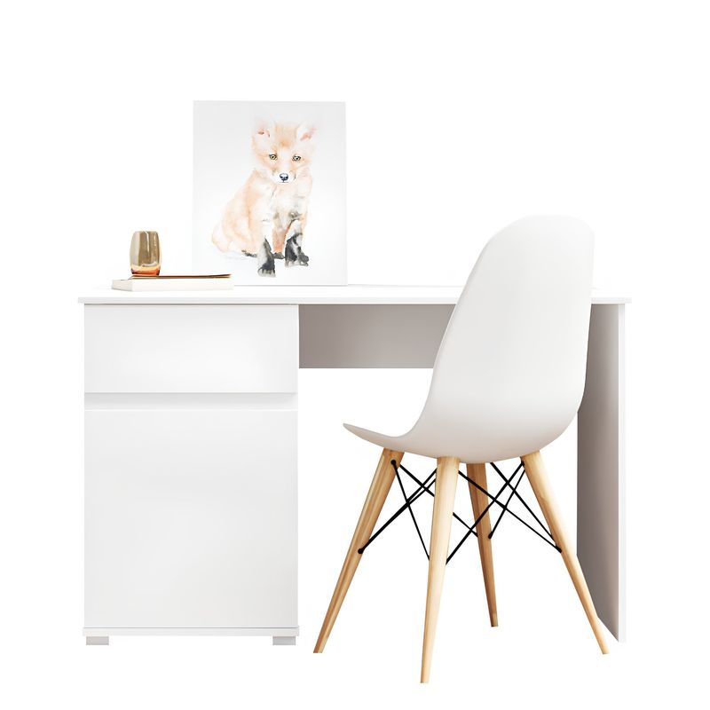 Casa si Gradina - Mobilier - Mese si birouri - Birouri - Birou PC 1D1S / 120, alb lucios, LINDY - Infinity.ro