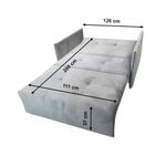 Casa si Gradina - Mobilier - Canapele si coltare - Canapele - Canapea plianta cu 2 locuri, gri deschis Riviera, ALANA - Infinity.ro