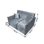 Casa si Gradina - Mobilier - Canapele si coltare - Canapele - Canapea plianta cu 2 locuri, gri deschis Riviera, ALANA - Infinity.ro