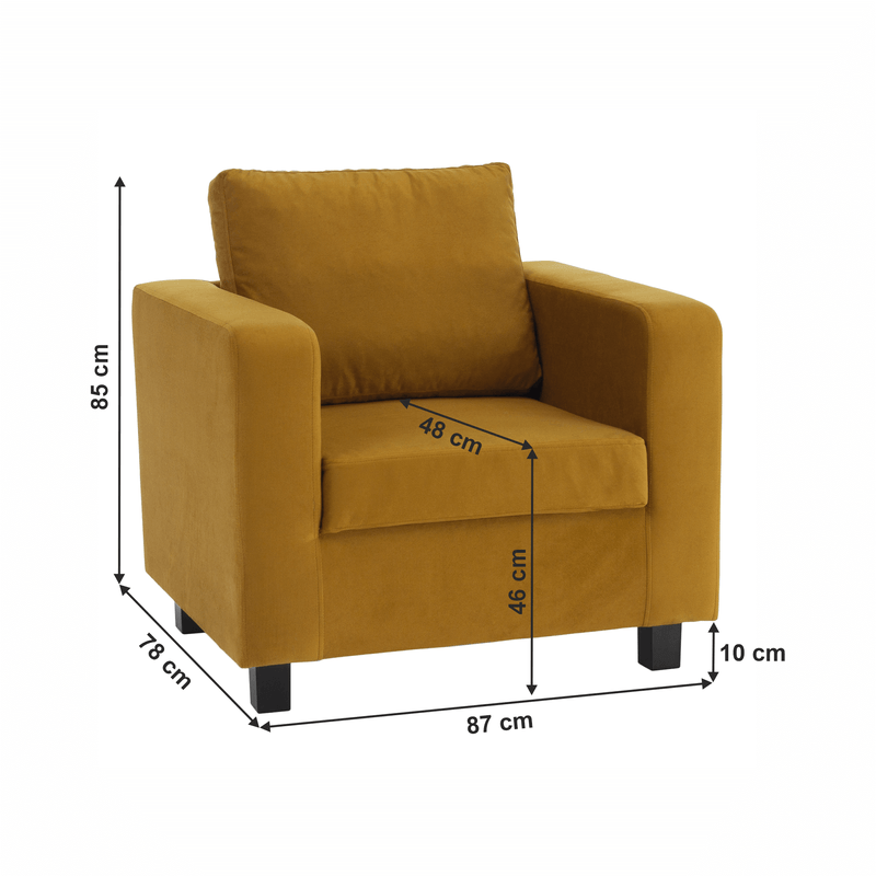 Casa si Gradina - Mobilier - Scaune si fotolii - Fotolii - Fotoliu, tesatura mustar, LUANA - Infinity.ro