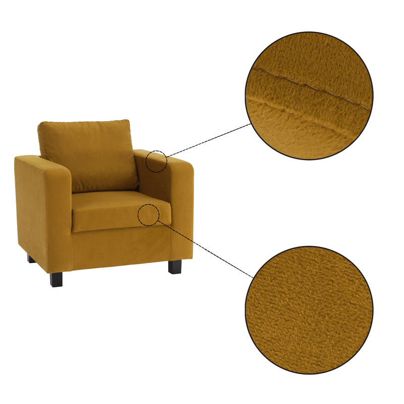 Casa si Gradina - Mobilier - Scaune si fotolii - Fotolii - Fotoliu, tesatura mustar, LUANA - Infinity.ro