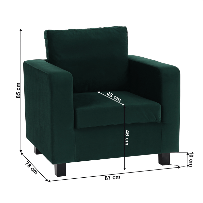 Casa si Gradina - Mobilier - Scaune si fotolii - Fotolii - Fotoliu, tesatura smarald, LUANA - Infinity.ro