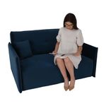 Casa si Gradina - Mobilier - Canapele si coltare - Canapele - Canapea 3 locuri, tesatura albastra Paris Riviera, ALANA - Infinity.ro