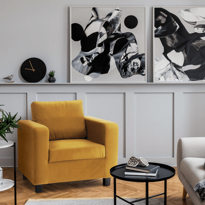 Casa si Gradina - Mobilier - Scaune si fotolii - Fotolii - Fotoliu, tesatura mustar, LUANA - Infinity.ro