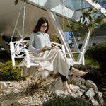 Casa si Gradina - Gradina si terasa - Balansoare si hamace - Balansoare - Leagan de gradina, alb, ABEA - Infinity.ro