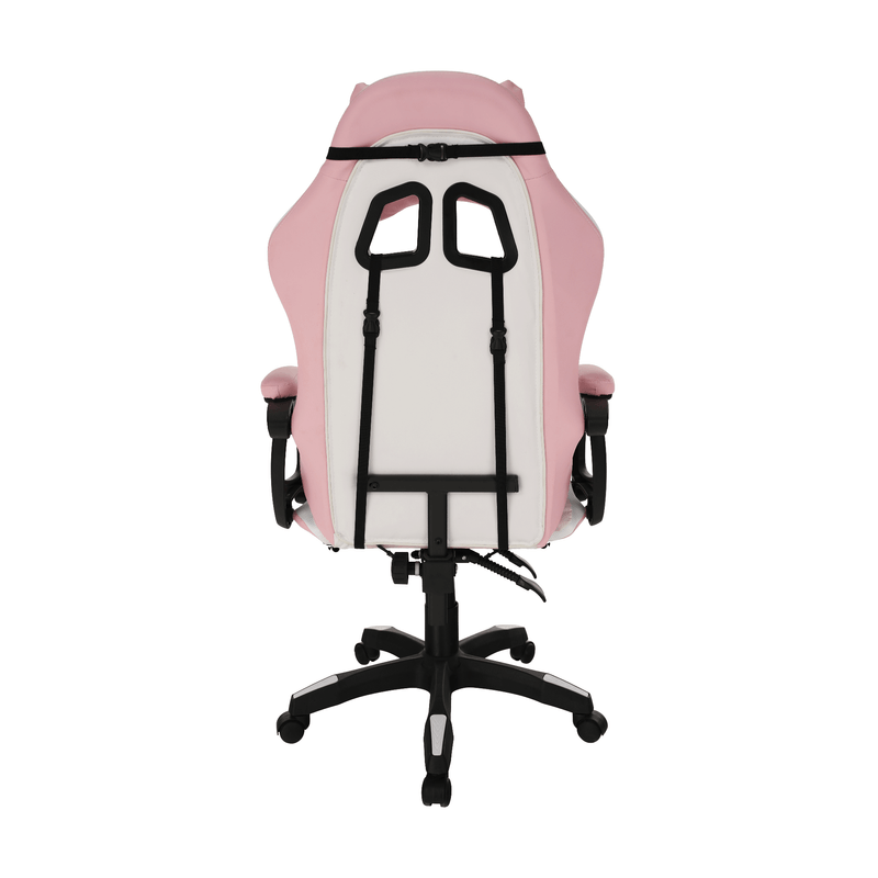 Casa si Gradina - Mobilier - Scaune si fotolii - Scaune - Scaun de birou/joc cu iluminare LED RGB, roz/alb, JOVELA - Infinity.ro