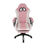 Casa si Gradina - Mobilier - Scaune si fotolii - Scaune - Scaun de birou/joc cu iluminare LED RGB, roz/alb, JOVELA - Infinity.ro