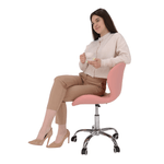 Casa si Gradina - Mobilier - Scaune si fotolii - Fotolii - Fotoliu de birou, roz/crom, ARGUS NEW - Infinity.ro