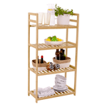Casa si Gradina - Mobilier - Biblioteci si rafturi - Rafturi - Raft cu 4 polite, bambus natural, FIORE TIP 2 - Infinity.ro