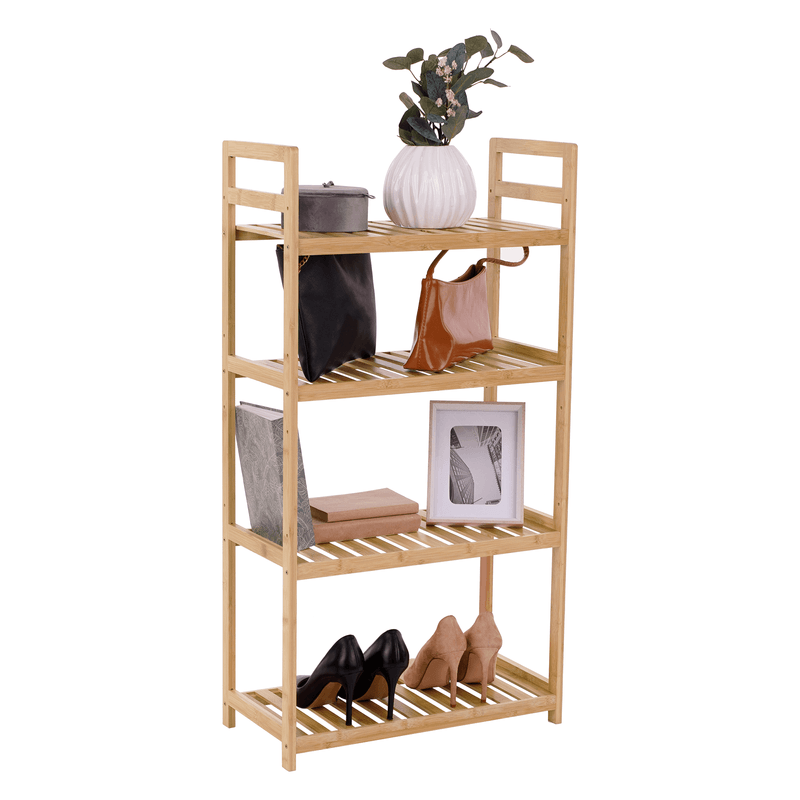 Casa si Gradina - Mobilier - Biblioteci si rafturi - Rafturi - Raft cu 4 polite, bambus natural, FIORE TIP 2 - Infinity.ro