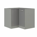 Casa si Gradina - Mobilier - Dulapuri si sifoniere - Dulapuri - Dulap inferior de colt, gri lucios, PRADO 90/90 DN ZB - Infinity.ro