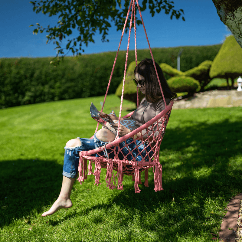 Casa si Gradina - Gradina si terasa - Mobilier exterior - Scaune si sezlonguri gradina - Scaun suspendabil, roz, AMADO 2 NEW - Infinity.ro