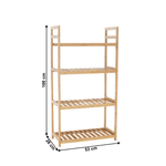 Casa si Gradina - Mobilier - Biblioteci si rafturi - Rafturi - Raft cu 4 polite, bambus natural, FIORE TIP 2 - Infinity.ro