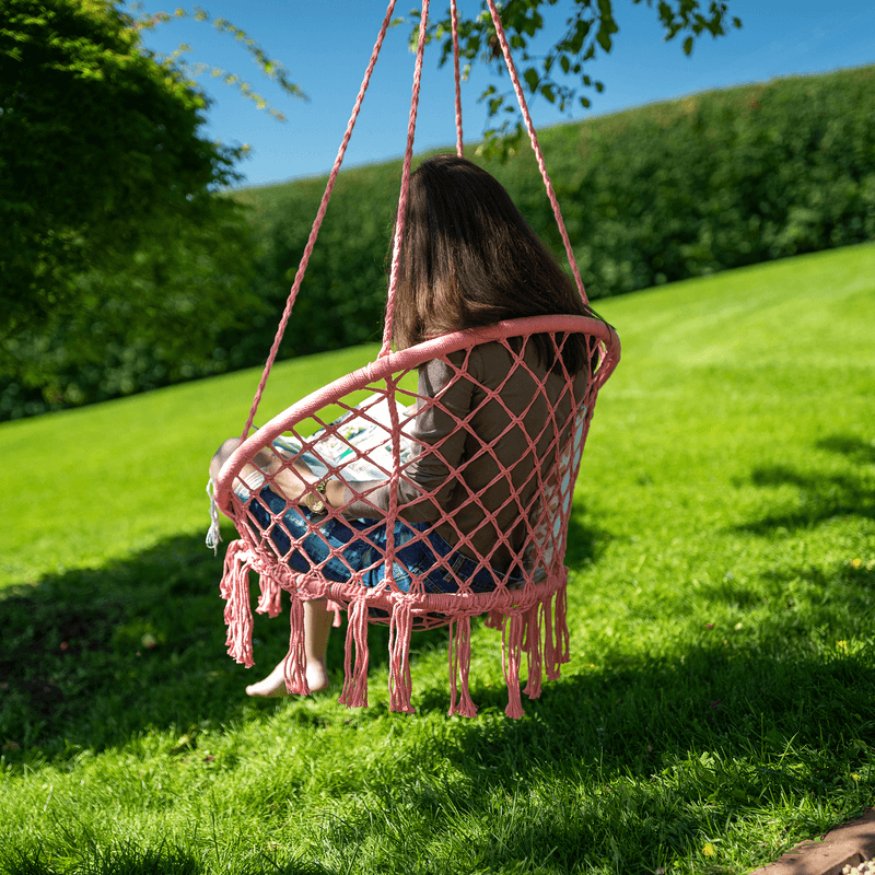 Casa si Gradina - Gradina si terasa - Mobilier exterior - Scaune si sezlonguri gradina - Scaun suspendabil, roz, AMADO 2 NEW - Infinity.ro