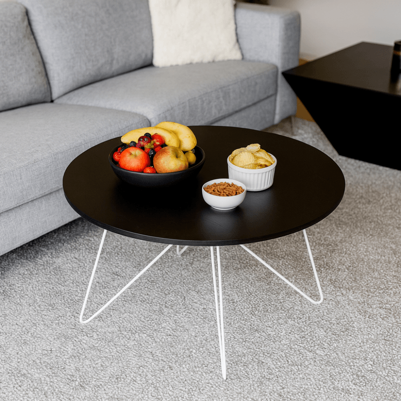 Casa si Gradina - Mobilier - Mese si birouri - Masute de cafea - Masuta cafea, stejar negru/alb, MIKEL NEW - Infinity.ro