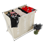 Casa si Gradina - Sanitare - Suporturi si accesorii baie - Accesorii baie - Cos de rufe din panza, gri-bej, LAUNDRY NEW TYP 3 - Infinity.ro