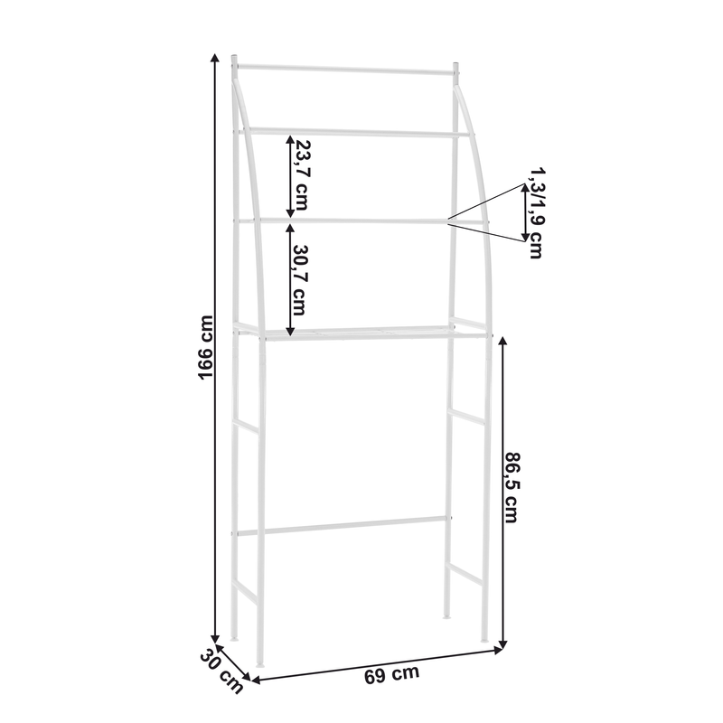 Casa si Gradina - Mobilier - Biblioteci si rafturi - Rafturi - Raft deasupra masinii de spalat, alb, VIMERA - Infinity.ro