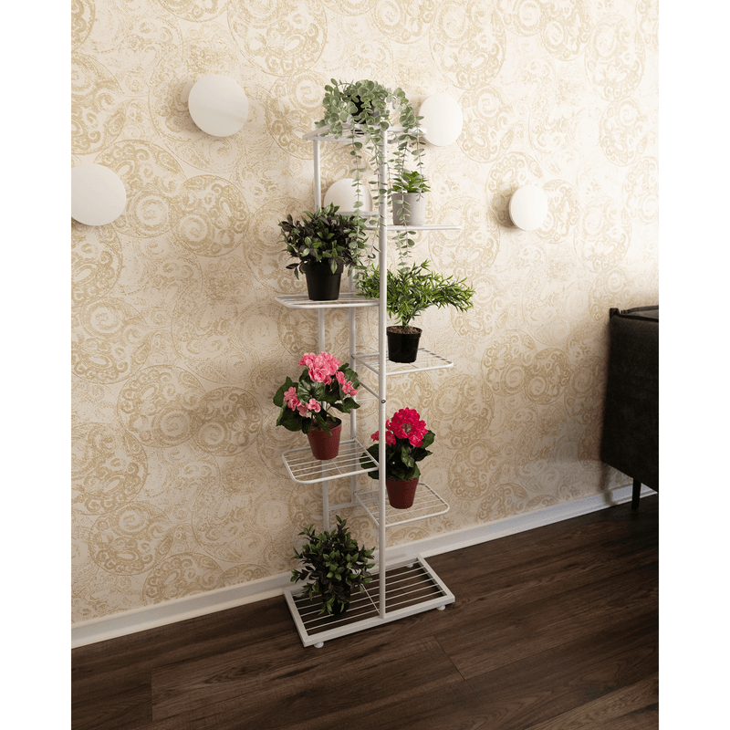 Casa si Gradina - Gradinarit si plante - Plante si ghivece - Ghivece si suporturi - Suport pentru flori din metal, alb, BAMIR TIP 2 - Infinity.ro