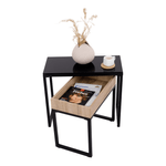 Casa si Gradina - Mobilier - Mese si birouri - Masute de cafea - Set de doua mese de cafea, stejar / negru, DAGOR - Infinity.ro