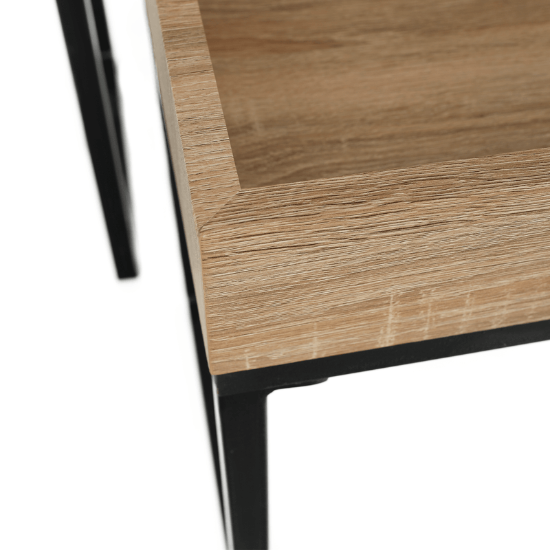 Casa si Gradina - Mobilier - Mese si birouri - Masute de cafea - Set de doua mese de cafea, stejar / negru, DAGOR - Infinity.ro